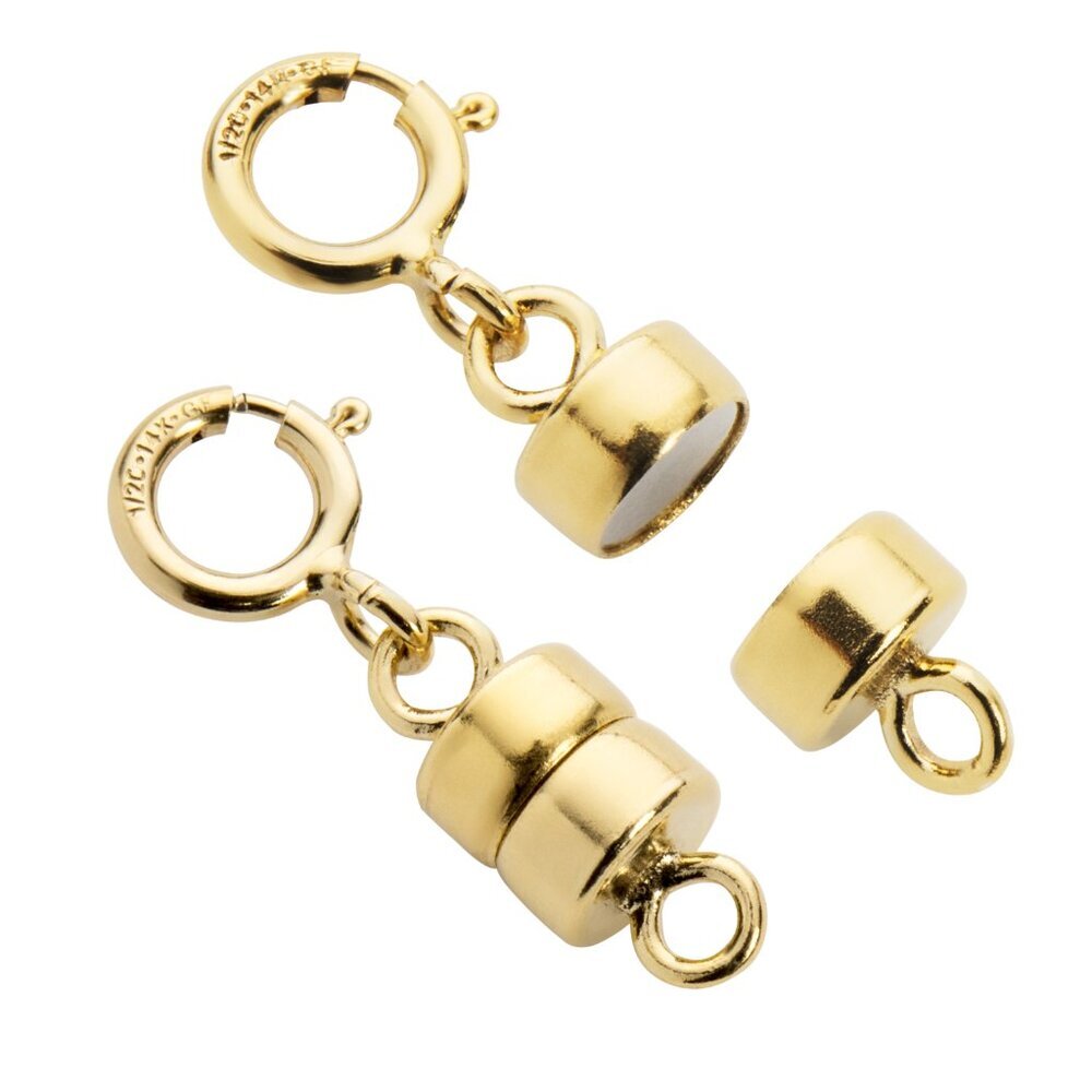 Magnetic Necklace Clasp Set Yellow Gold | 2 Pack | Easy On Off | Boutique New